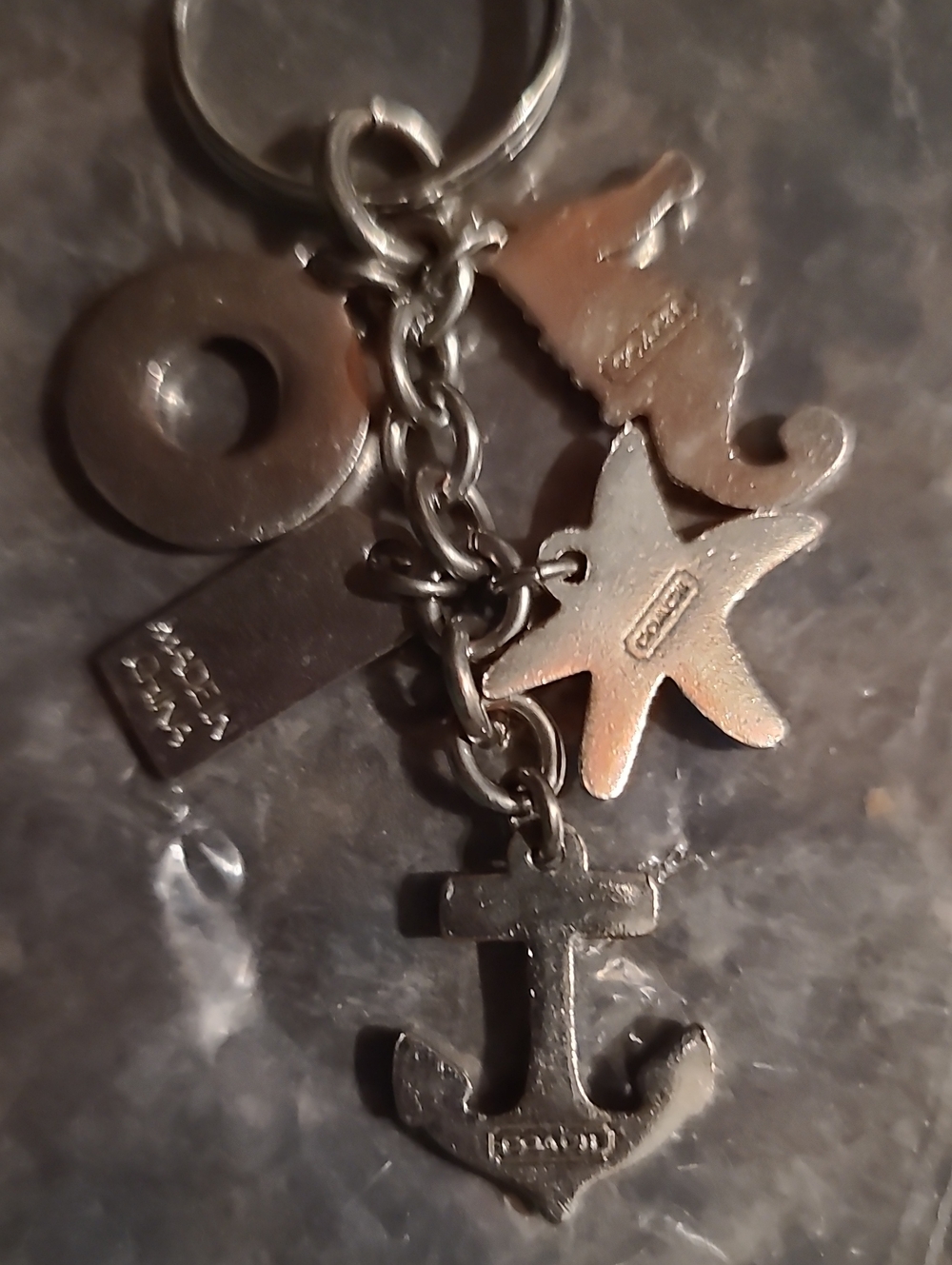 Coach Nautical Charm Keychain - Yellow, Green, Orange, Purple, Silver - Picture 2 of 2